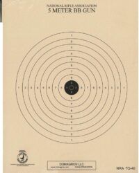 TQ-40 - Air Rifle (BB Gun) Target - 5 Meter Range Official NRA Target- (Pack of 100)