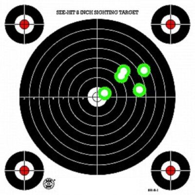 Green Fluorescent Reactive Target - S-1 Sighting Target (24 Pack)