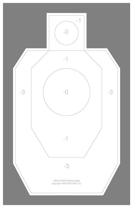 IDPA - Weather Resistant Official IDPA Practice Target 22" x 34.5" (48 Pack) with Rite in The Rain Technology