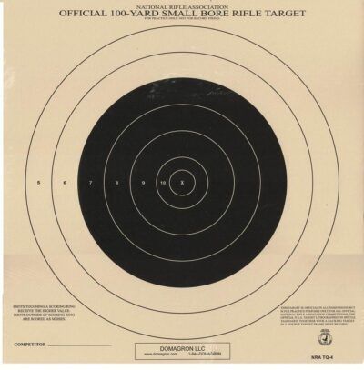 TQ-4 Weather Resistant 100 Yard Small Bore Rifle Competition NRA Target  (48 Pack) with Rite in The Rain Technology