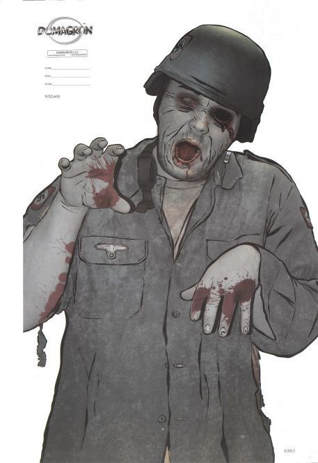 Zombie Full Color Photo Situational Target Assortment - 4 Different 22.5" x 35"  Targets  (100 Pack)