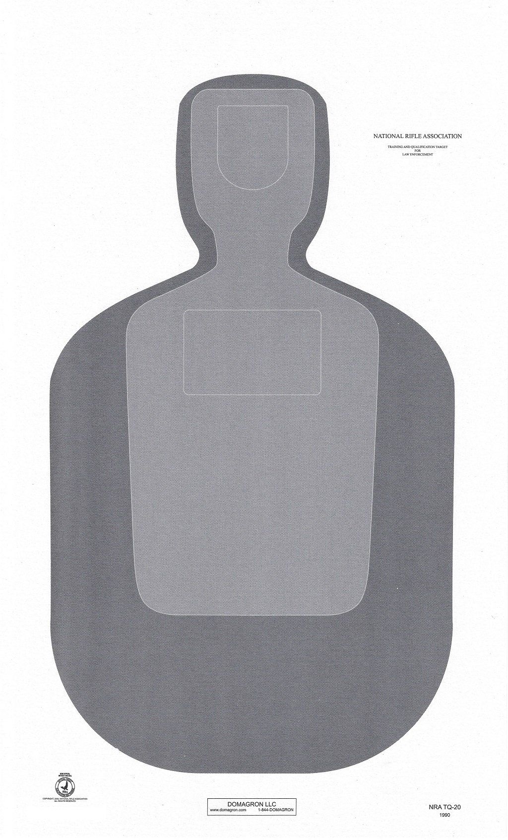 TQ-20  Official NRA Police Training and Qualification Target (pack of 100)