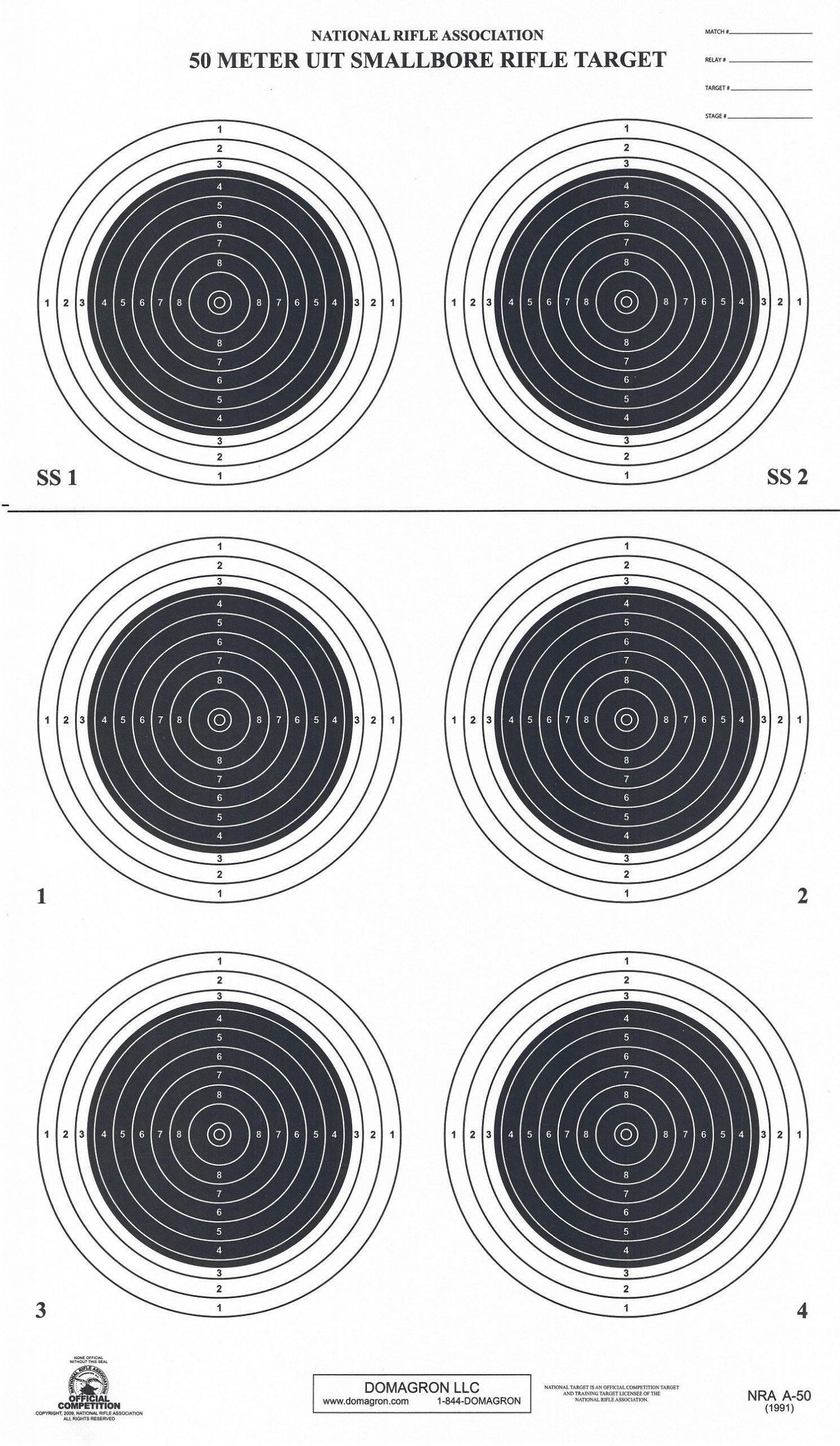 a-50-50-meter-smallbore-rifle-target-pack-of-100-domagron