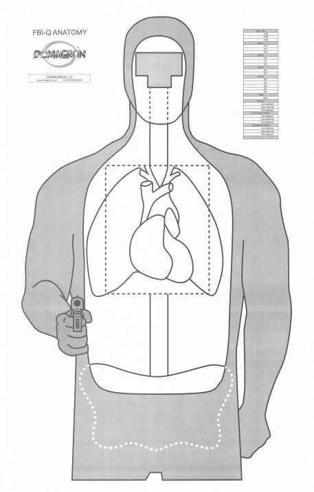 FBI Q Anatomy Target 23 x 35 (Pack of 100)