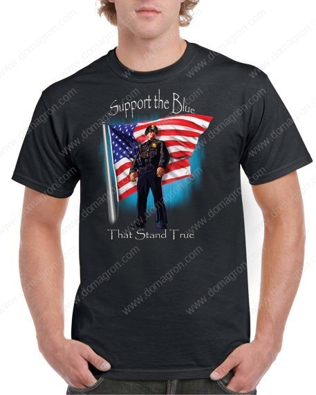 Support the Blue - Law Enforcement Supporter T-Shirt W-182