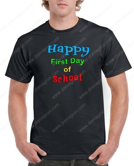 Happy First Day of School Words Shirt F-376