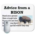 Advice from a Bison Mouse Pad