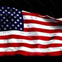 American Flag License Plate