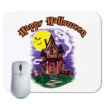 Haunted House Happy Halloween Mouse Pad