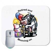 Mooving along retirement Mouse Pad