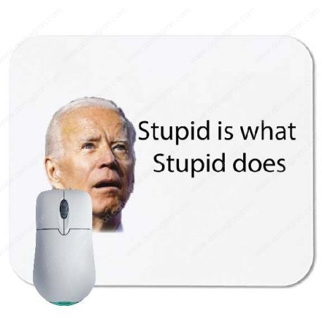 Stupid is what Stupid Does Anti Joe-Biden Mouse Pad