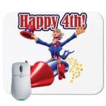 Happy 4th - Independence Day Celebration Mouse Pad