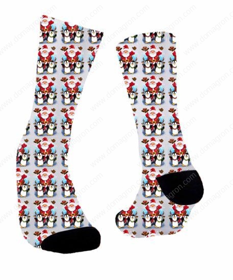 Happy Penguin Christmas Socks