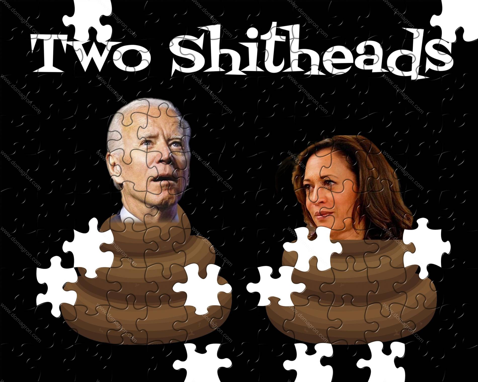 Two Shitheads - Anti Biden Anti-Harris Jigsaw Puzzle