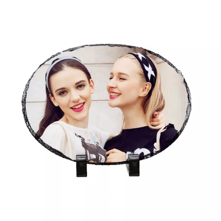 Sublimation Oval Shaped Photo Slate Blank