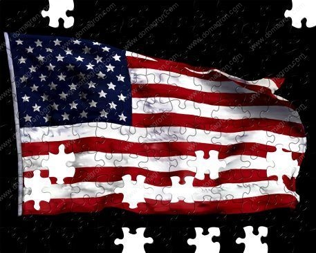 Waiving American Flag Puzzle