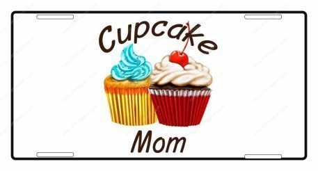 Cupcake Mom License Plate