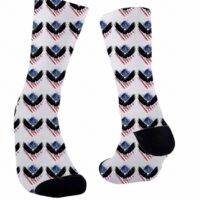 Eagle with Graphic Flag Socks