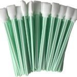 Lint-Free Foam Cleaning Swab For Printers, Electronics, Firearms, and More  5.1" Length Broad Head  Package of 100