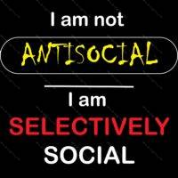 I am not antisocial, I am selectively social  Direct to Film (DTF) Heat Transfer S-270