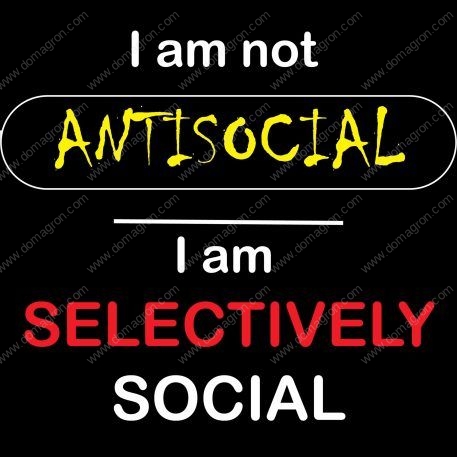 I am not antisocial, I am selectively social  Direct to Film (DTF) Heat Transfer S-270