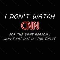 I Don't Watch CNN for the Same Reason I Don't Eat from the Toilet Shirt Direct to Film (DTF) Heat Transfer S-344