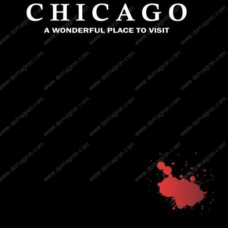 Chicago- A perfect place to visit blood splat  Metal Photo S-248