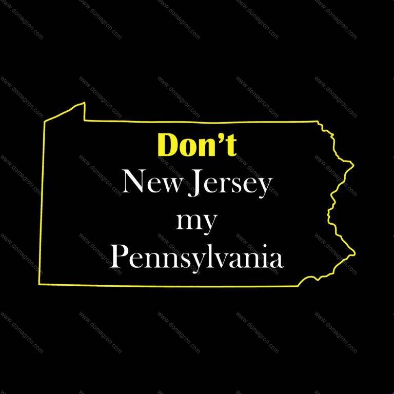 Don't New Jersey my Pennsylvania Shirt Direct to Film (DTF) Heat Transfer S-414
