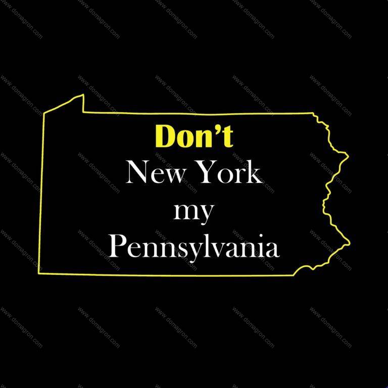 Don't New York my Pennsylvania Shirt Direct to Film (DTF) Heat Transfer S-33