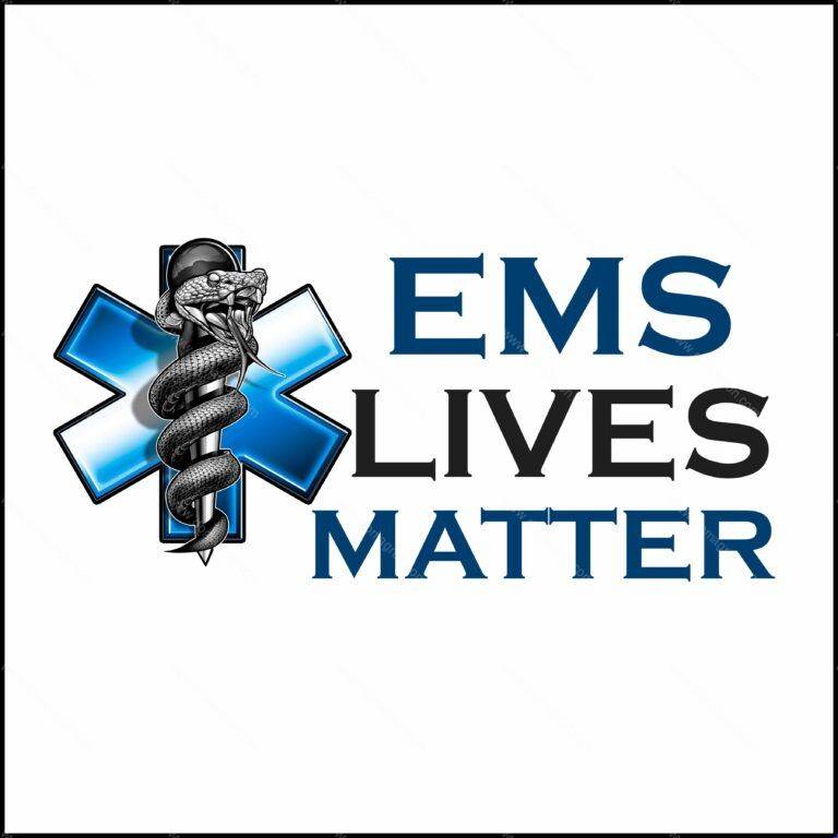 EMS Lives Matter ~ EMS and Paramedic Supporter Shirt Direct to Film (DTF) Heat Transfer W-341
