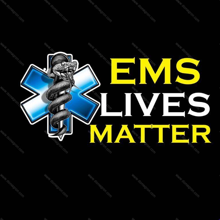 EMS Lives Matter ~ EMS and Paramedic Supporter Shirt Direct to Film (DTF) Heat Transfer W-341