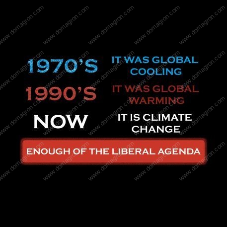 1970's It Was Global Cooling, 1990's It Was Global Warming, Now, It's Climate Change  Metal Photo W-352