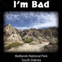 I'm Bad - Badlands National Park Shirt Direct to Film (DTF) Heat Transfer K-322