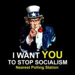 I Want You To Stop Socialism ~ Uncle Sam ~ Nearest Polling Station Shirt Direct to Film (DTF) Heat Transfer P-394