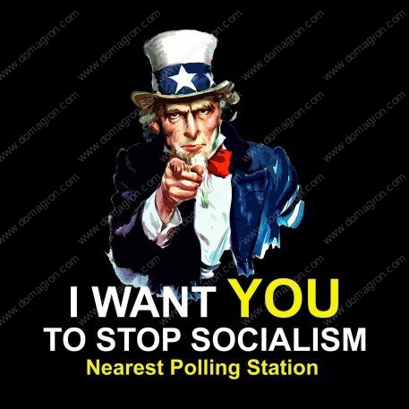 I Want You To Stop Socialism ~ Uncle Sam ~ Nearest Polling Station Shirt Direct to Film (DTF) Heat Transfer P-394