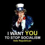 I Want You To Stop Socialism ~ Uncle Sam ~ Vote Republican  Metal Photo P-395