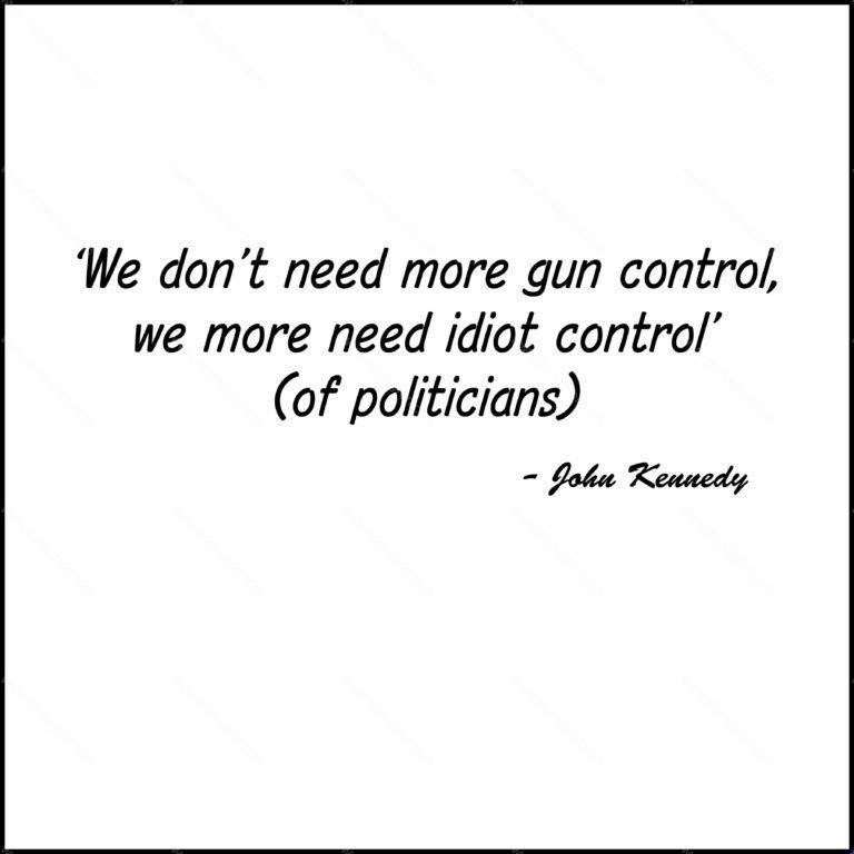 We Don't Need More Gun Control, We Need More Idiot Control - John Kennedy Quote Shirt Direct to Film (DTF) Heat Transfer Q-491