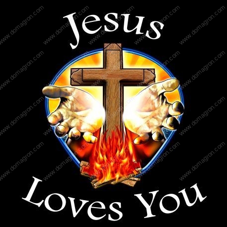 Jesus Loves You Shirt Direct to Film (DTF) Heat Transfer I-312