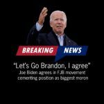 Joe Biden Agrees Lets Go Brandon Anti-Biden  Metal Photo B-451