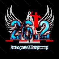 26.2 Marathon Runner's Life Journey Shirt Direct to Film (DTF) Heat Transfer F-570