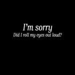 I'm Sorry. Did I Roll My Eyes Out Loud Shirt Direct to Film (DTF) Heat Transfer S-418