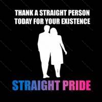 Straight Pride Metal Photo W-180