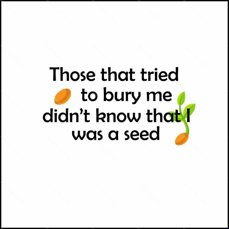 Those That Tried To Bury Me Didn't Realize That I Was a Seed Shirt Direct to Film (DTF) Heat Transfer S-455