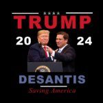 Trump DeSantis ~ 2024 Save America Metal Photo T-368