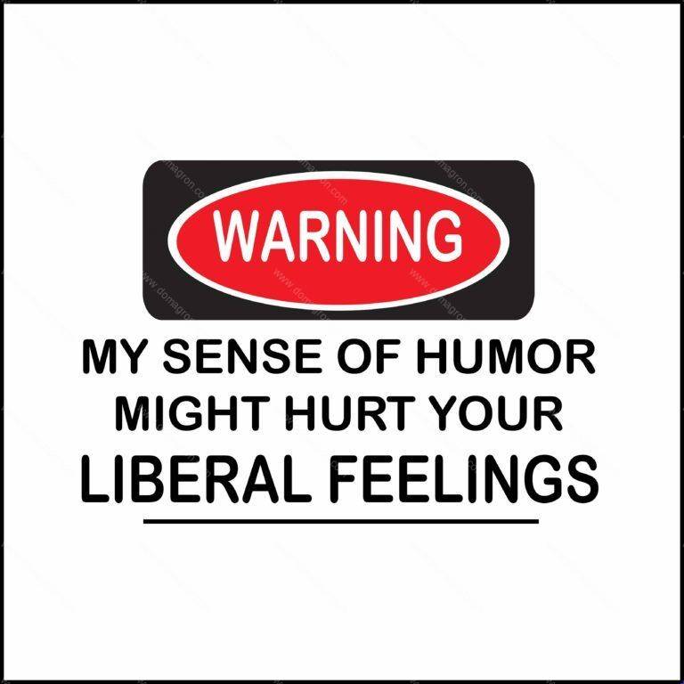 Warning - My Sense of Humor Might Hurt Your Liberal Feelings Direct to Film (DTF) Heat Transfer S-446