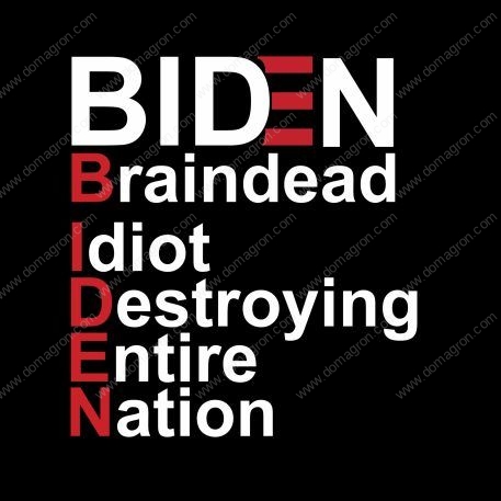 BIDEN: Braindead Idiot Destroying Entire Nation ~ Anti-Biden  Direct to Film (DTF) Heat Transfer B-12