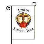 Jesus Loves You Garden Flag