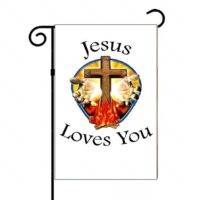 Jesus Loves You Garden Flag