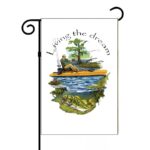 Living The Dream Fishing Lovers Garden Flag