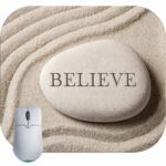 Believe Zen Stone Mouse Pad